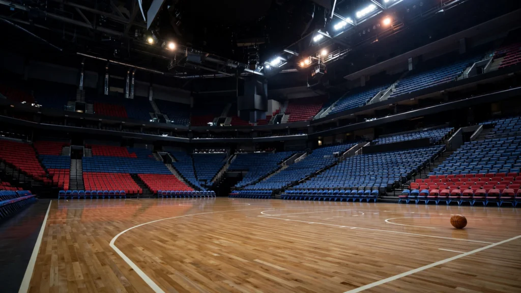 Empty NBA arena as the LA Clippers face historic league penalties