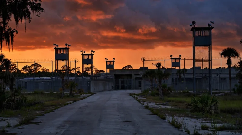 Curtis Beasley execution scheduled as the sun sets over the Florida State Prison in Raiford