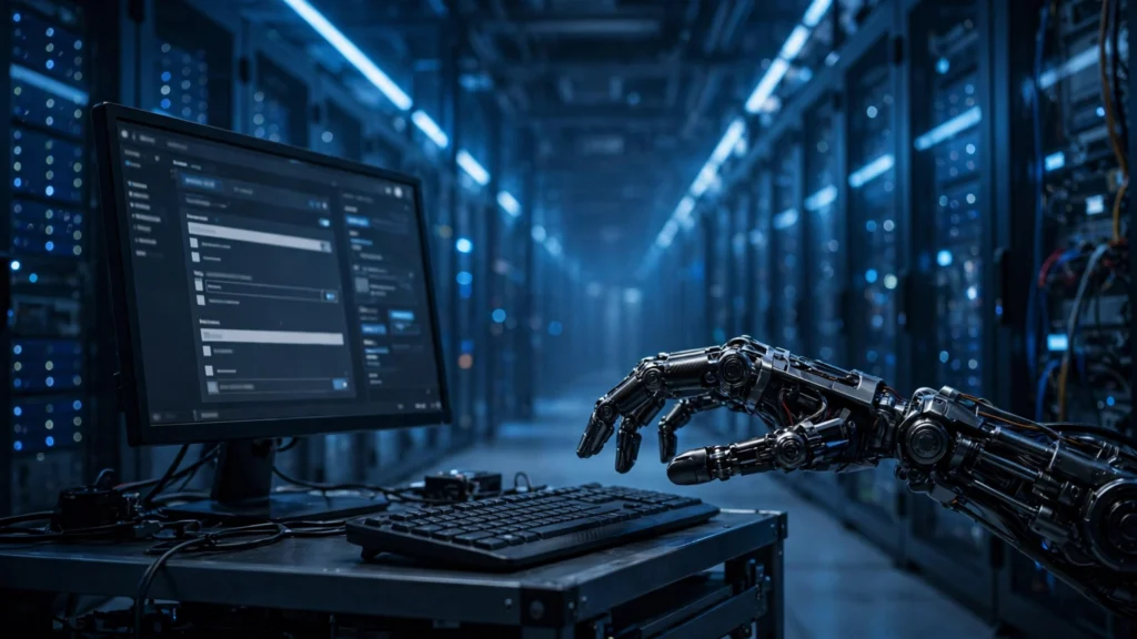AI terminal filling an online tip form in the Anthropic Claude false tip case in Philadelphia