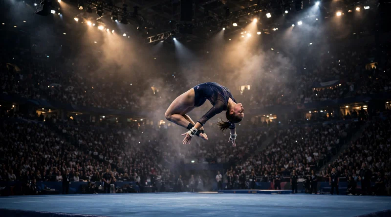 China beats USA gymnastics Worlds as Chinese gymnasts celebrate their women's team gold in Rotterdam ahead of the United States