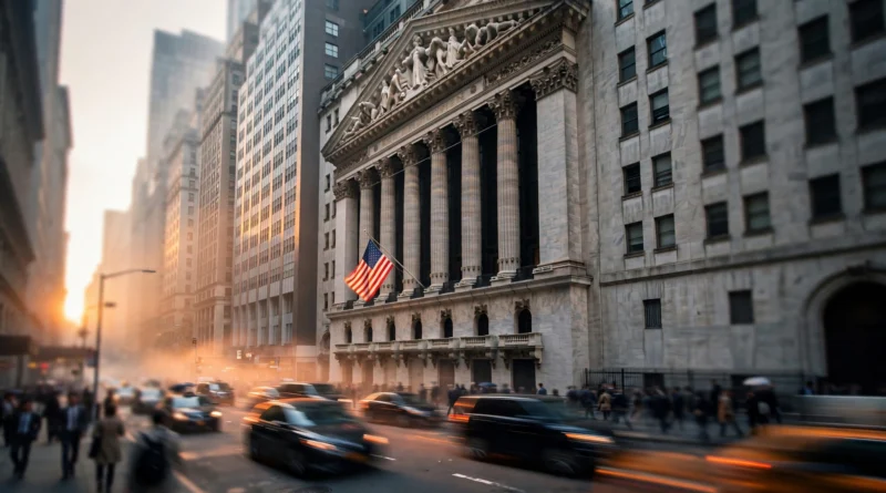 Stock market trading screens showing falling charts on the NYSE floor during a stock market selloff
